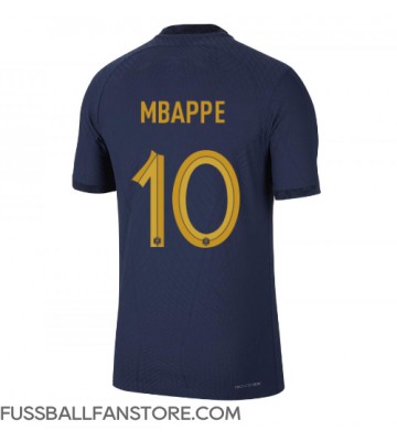 Frankreich Kylian Mbappe #10 Replik Heimtrikot WM 2022 Kurzarm
